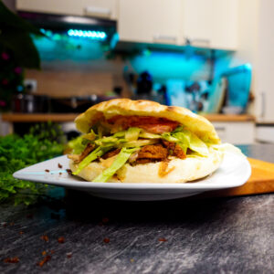 vegan doener kebap made with soy chunks